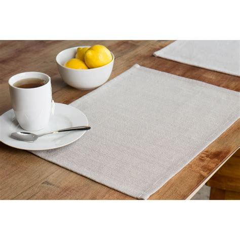 Mainstays Woven Solid Placemats Polyester Cotton Blend 13 In X 18 In