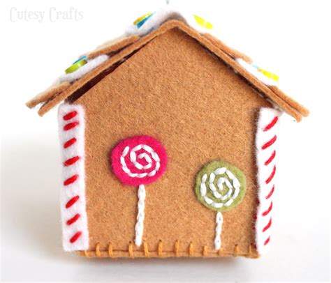Felt Gingerbread House Ornament Cutesy Crafts
