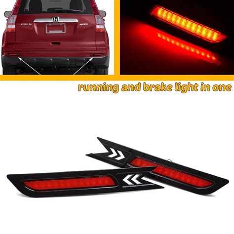 2pcs Car Styling LED SMD Red Len Rear Bumper Reflector LED Stop Brake