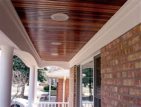 Stained Bead Board Ceiling Front Porch Or Screen Porch Porch