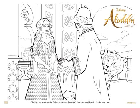 Aladdin 2019 jasmine coloring pages. Aladdin Coloring Pages and Activity Sheets | Crazy ...