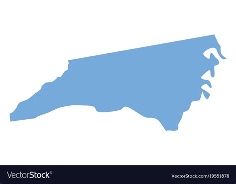 North Carolina State Map Royalty Free Vector Image