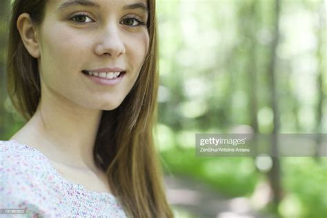 Young Woman Outdoors Portrait High Res Stock Photo Getty Images
