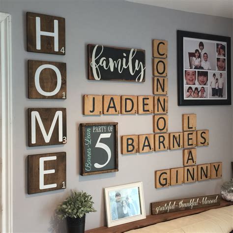 Extra Large Scrabble Style Letter Tiles Home