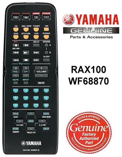 NEW GENUINE YAMAHA RAX WF Receiver Remote Control For RX RX PicClick