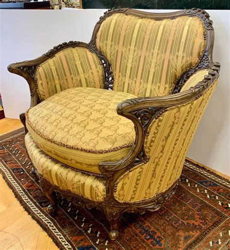 Antique Carved Wood Reading Chair Armchair At 1stdibs