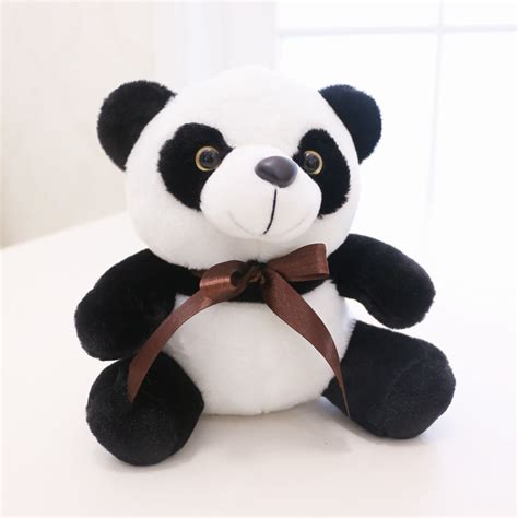 Cute Panda Plush 21cm8 Inches Bow Knot Panda Plush Toy