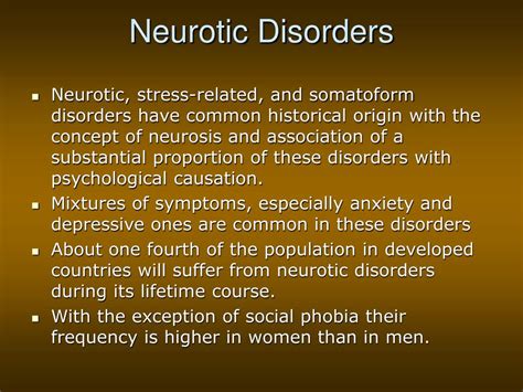 Ppt Neurotic Disorders Powerpoint Presentation Free Download Id166680