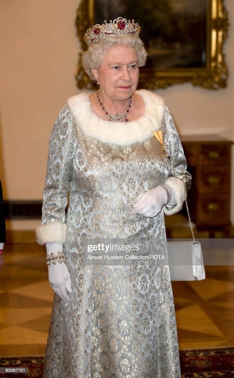 Queen Elizabeth Ll Attends A State Banquet At Brdo Castle On The