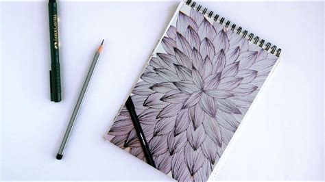 Easy Quick 3d Flower Pattern Drawing For Beginners
