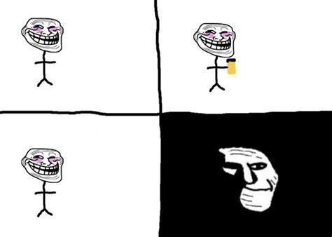 Troll Face Meme Blank Template Imgflip Gambaran