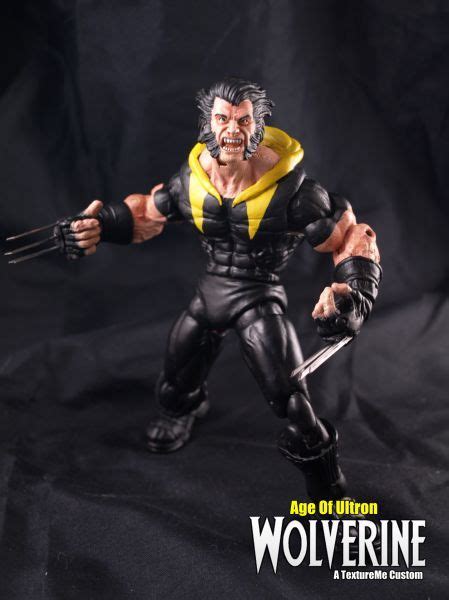 A Wolverine Action Figure Posed On A Black Background With The Caption