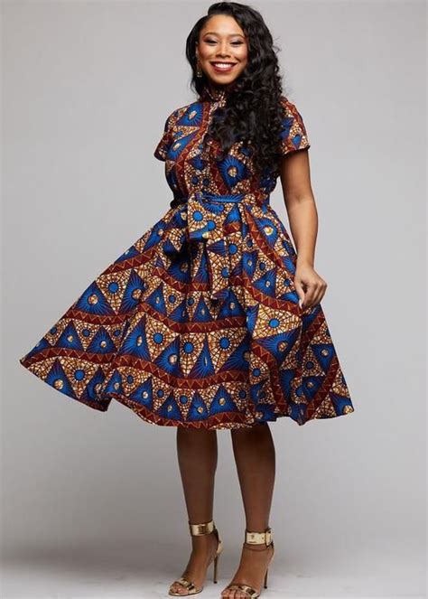 Bisi African Print Pleated Sleeve Wrap Dress Magenta Yellow Pinwheels