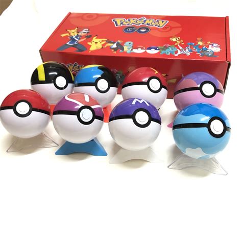 8 Pokeball T Set Pokemon Go Ball Action Figures Toy Ebay