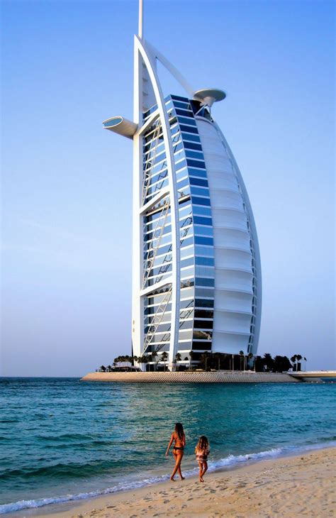 Burj Al Arab Hotel On Jumeirah Beach In Dubai Uae
