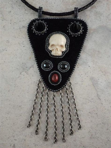 By Erica Faith Spike Necklace Skull Necklace Pendant Necklace Bead