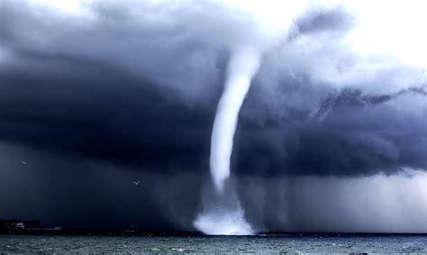 Stunning Footage Shows Multiple Giant Water Tornadoes Seen Off Coast Of