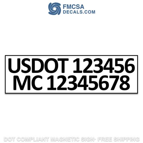 Us Dot Compliant Magnet Signs Fmcsa Decals