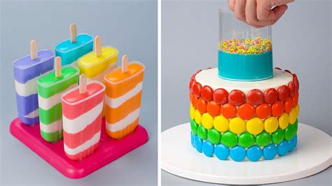 Oddly Satisfying Rainbow Cake Decorating Ideas So Tasty Colorful Cake