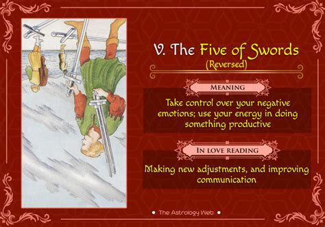 The Five Of Swords Tarot The Astrology Web Swords Tarot Tarot Card