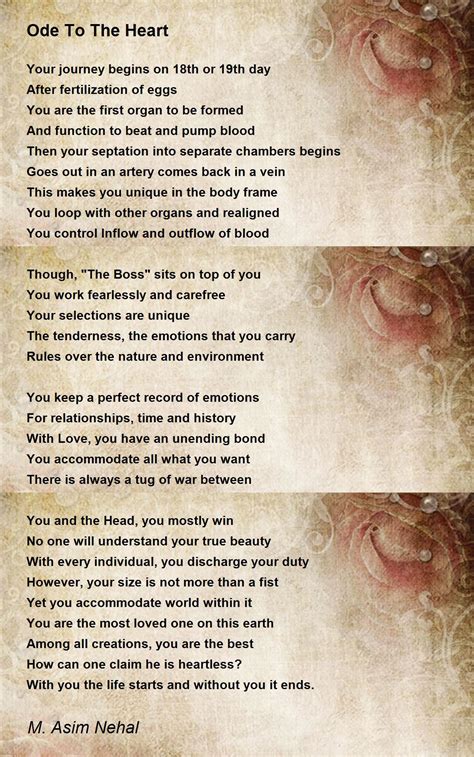 Ode To The Heart Ode To The Heart Poem By Dr M Asim Nehal
