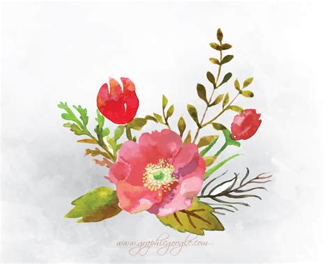 9 Free Watercolor Flower Vectors For Designers