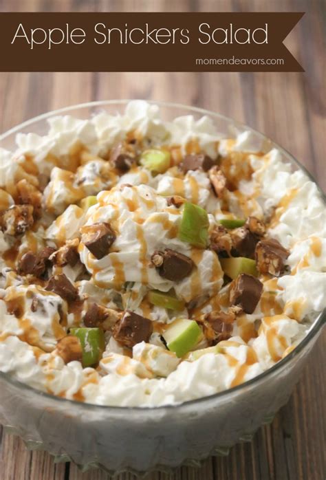 Snickers apple salad is a salad the kids will actually be happy to eat! Apple Snickers Salad - Mom Endeavors
