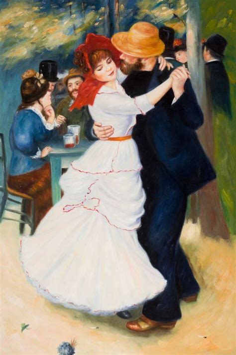 Pierre Auguste Renoir Dance At Bougival Hand Painted Oil Painting On