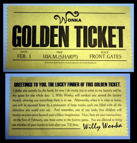 Were only five golden tickets in the whole world. Golden Ticket by jenggakun on DeviantArt