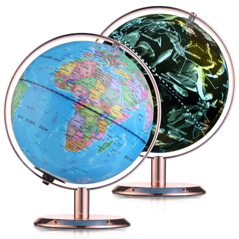 Buy Globe For Kids 8 Inch Illuminated Led 3 In 1 Desktop Geographic