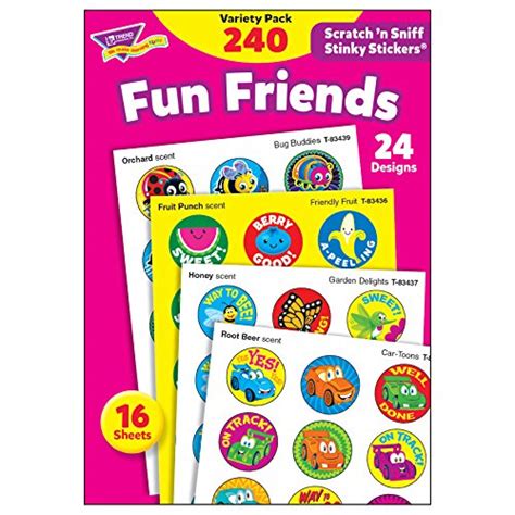 Trend Enterprises Inc T 83917 Fun Friends Stinky Stickers Variety