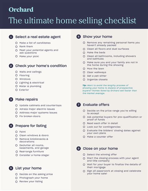 The Ultimate Checklist For Selling A House Free Printable Home