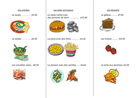 When i googled 4 food group charts , one of the links was whatever happened to the 4 food groups. FRENCH FOOD La nourriture Worksheet 4 - Au restaurant ...