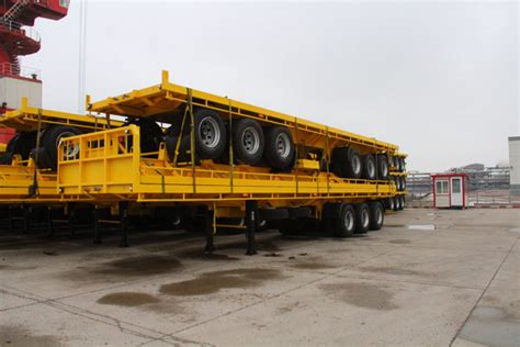 Multipurpose Application 40ft Flatbed Container Lorry Trailer Heavy
