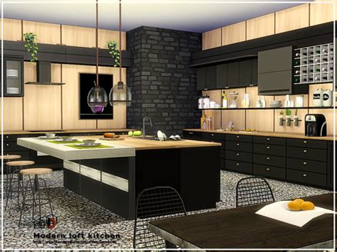 The Sims Resource Modern Loft Kitchen