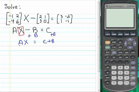Solving Matrix Equations Using Inverse Matrices - YouTube