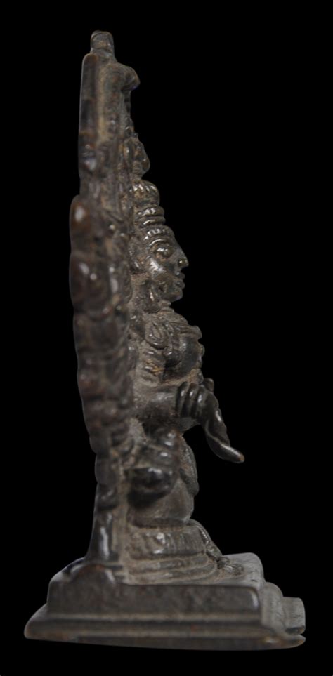 Jain Silver Inlaid Pala Bronze Image Of Ambika Michael Backman Ltd