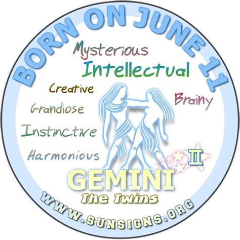 June 11 Birthday Horoscope Personality Sun Signs Birthday