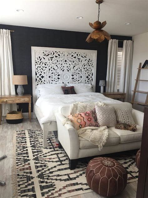 76" Large California King Size Bed Teak Wood Bohemian ...