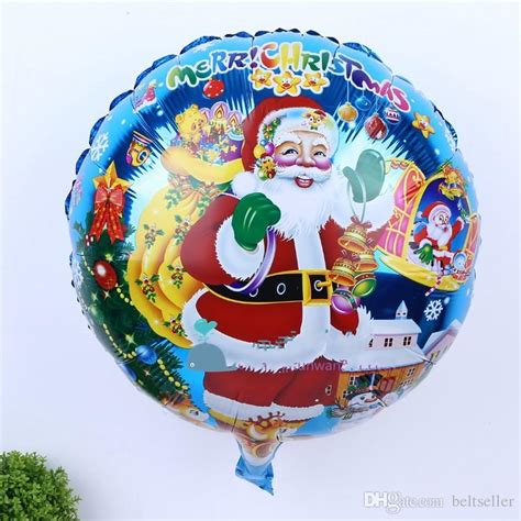 Cheap Sale Christmas Tree Santa Claus Helium Aluminum Foil Balloons 18