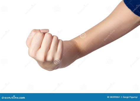 Female Hand With A Clenched Fist Isolated Stock Image Image Of Boxing