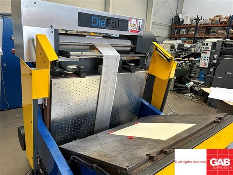 Used Die Cutters Finishing Machines Hot Foil Hand Fed Platen For Sale