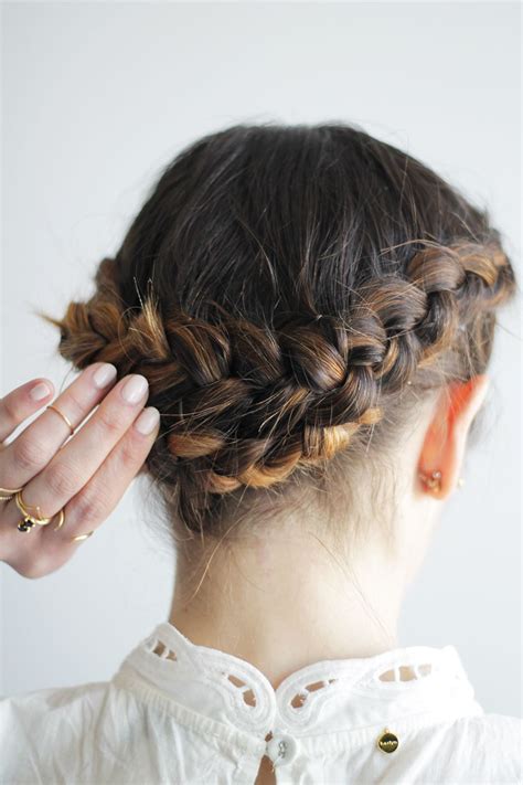 Gently brush out any tangles. Life File: The Easiest Braided Crown Tutorial | Braided ...