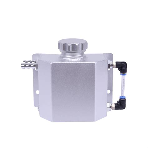 Universal Aluminum 1000ml Coolant Radiator Overflow Recovery Water Tank
