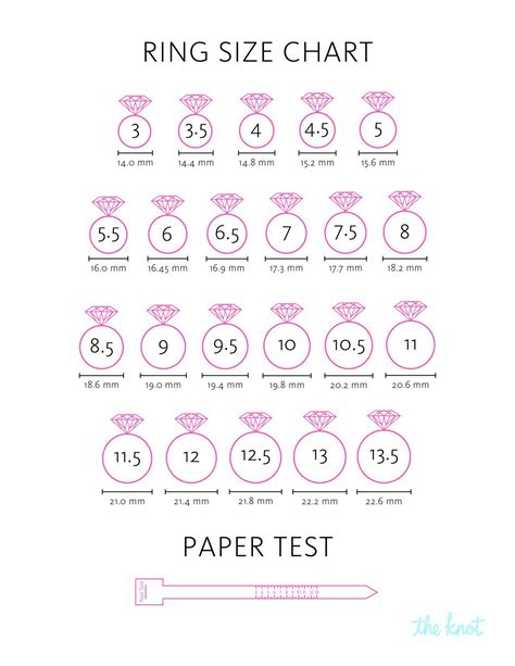 Print Ring Size Chart For Women