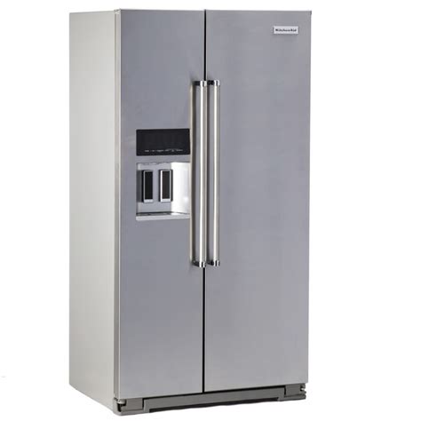 Kitchenaid 199 Cu Ft Counter Depth Side By Side Refrigerator With Ice