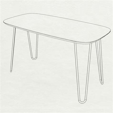 Bobby Side Table Diy Drawing Download Rectangular 4 Leg Style Diy