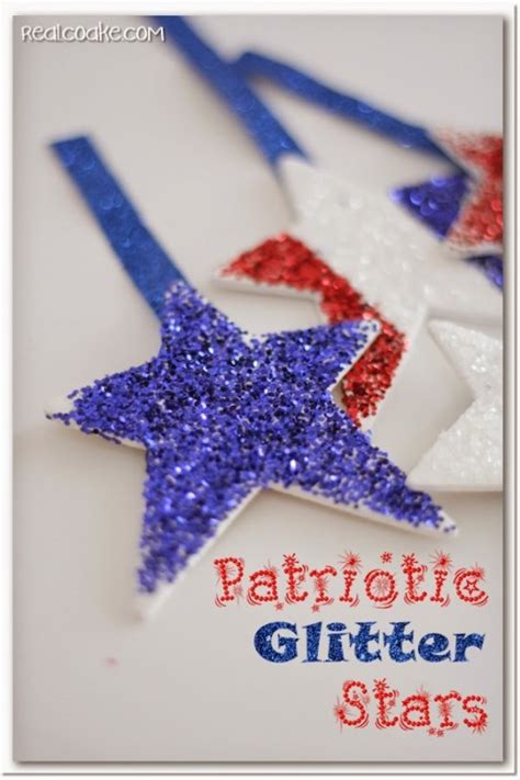 4th Of July Crafts Make Patriotic Glitter Stars