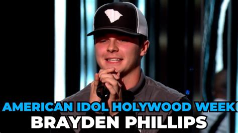 american idol country singer brayden phillips performance and small clips in hollywood week