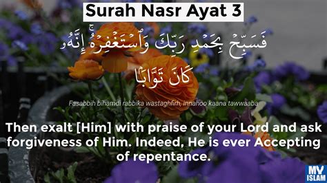 Surah Nasr Ayat 1 1101 Quran With Tafsir My Islam